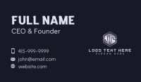 Hexagon Tech Wave Business Card