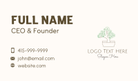 Green Bonsai Tree Business Card Design