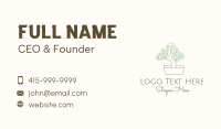 Green Bonsai Tree Business Card