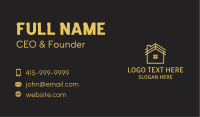 Simple Yellow House Business Card Design