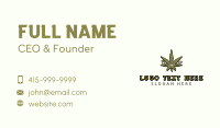 Smoking Cannabis Leaf Business Card