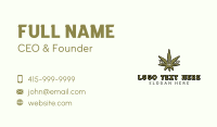 Smoking Cannabis Leaf Business Card Design