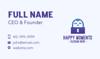 Happy Penguin Keyhole Business Card Image Preview