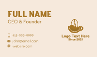 Brown Coffee Bean Mug  Business Card