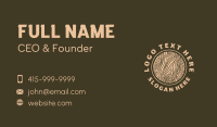Round Wood Texture Business Card