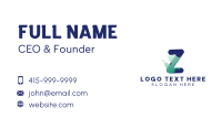 Creative Agency Letter Z Business Card