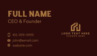 Gold Residential Building Business Card