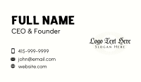 Folk Rustic Blackletter Wordmark Business Card Design