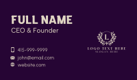 Luxury Floral Ornament Boutique Business Card