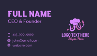 Purple Octopus Chef Business Card