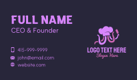 Purple Octopus Chef Business Card Design