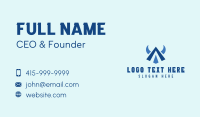 Blue Knight Letter A  Business Card