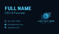 Blue Circuit Lettermark Business Card