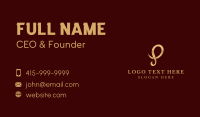 Gold Premium Letter P Business Card