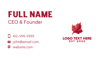 Canadian Leaf Flag  Business Card