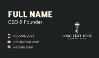 Antique Vintage Key Cross Business Card