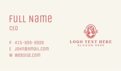 Woman Hairstyling Salon Business Card