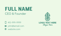 Green Herb Oil Droplet Business Card Design