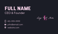 Cursive Letter Business Business Card Design