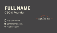 Generic Handwritten Wordmark Business Card