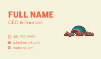 Retro Wave Wordmark Business Card