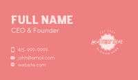 Round Script Business Business Card