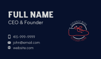 Shoelace Silhouette Line Business Card