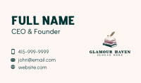 Book Author Quill Business Card