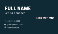 Video Game Wordmark  Business Card