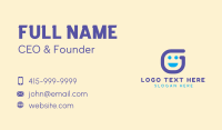 Generic Smiley Letter G Business Card