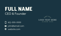 Luxury Wordmark Business Business Card