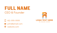 Boomerang Letter R Business Card Design