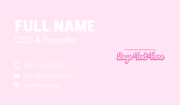 Girly Script Wordmark Business Card Design