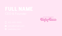 Girly Script Wordmark Business Card Image Preview