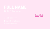 Girly Script Wordmark Business Card Image Preview