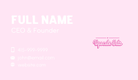 Girly Script Wordmark Business Card Image Preview