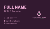 Florist Hand Rose Business Card Design