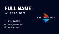 Fire Ice Conditioning Business Business Card Design