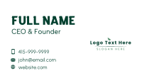 Generic Natural Wordmark Business Card