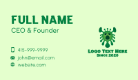 Green Virus Monster Business Card