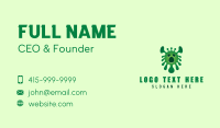 Green Virus Monster Business Card Design