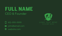 Shield Leaf Letter M Business Card Design