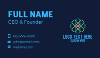 Geometric Nucleus Atom Business Card Design