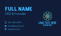 Geometric Nucleus Atom Business Card