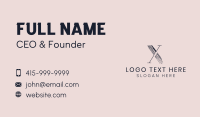 Beauty Blogger Letter X  Business Card