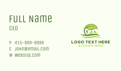 Leaf Grass Landscaping Business Card