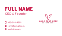 Red Modern Bull Business Card