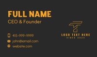 Gold Modern Letter T Business Card Design