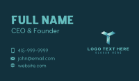 Gradient Startup Letter Y Business Card Design