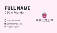 Pink Monster Headphones Business Card